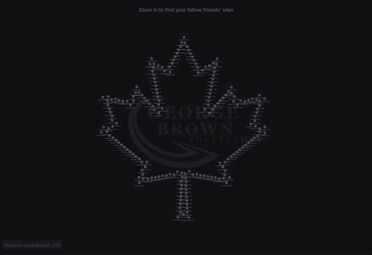 200 students forming a maple leaf